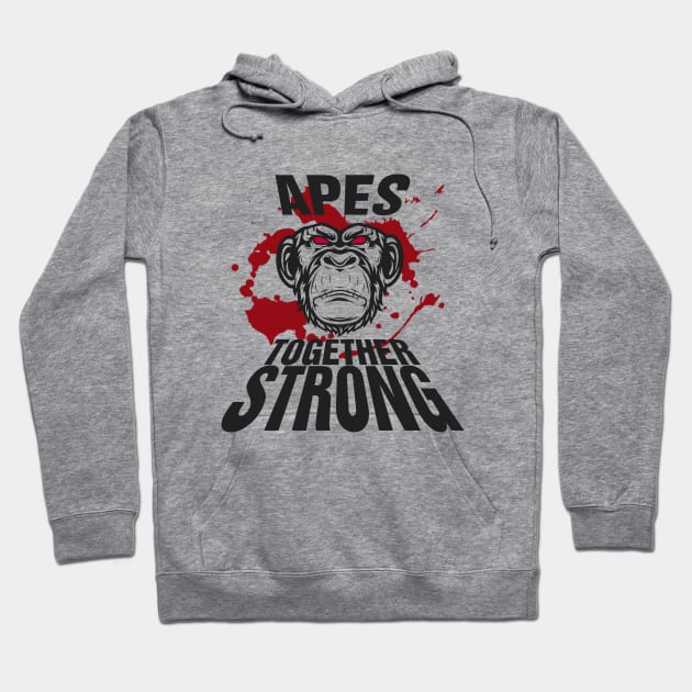 APES TOGETHER STRONG #5 Hoodie by RickTurner